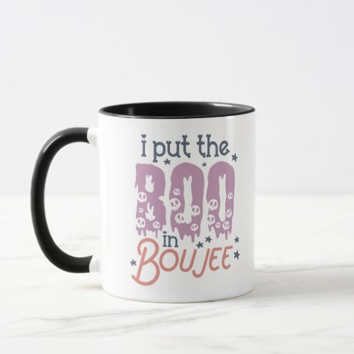 I Put the Boo in Boojee White Halloween Mug