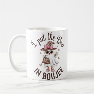 i put the boo in bouje cute halloween ghost design coffee mug
