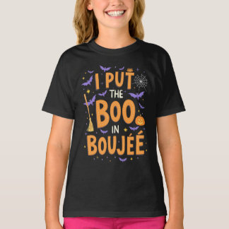  I Put The Boo In Boujee Funny Halloween Ghost   T-Shirt