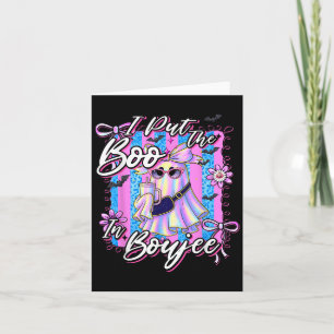I Put The Boo In Boujee Funny Leopard Boujie Ghost Card