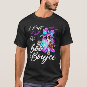 I Put The Boo In Boujee Funny Leopard Boujie Ghost T-Shirt