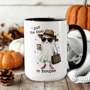 I Put The Boo in Boujee Ghost Coquette Halloween Mug