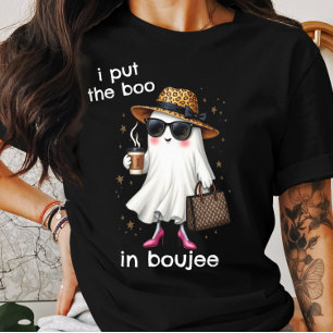 I Put The Boo in Boujee Ghost Coquette Halloween Tri-Blend Shirt