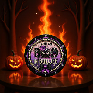 I Put the Boo in Boujee Large Clock