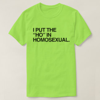 I PUT THE HO IN HOMOSEXUAL T-Shirt