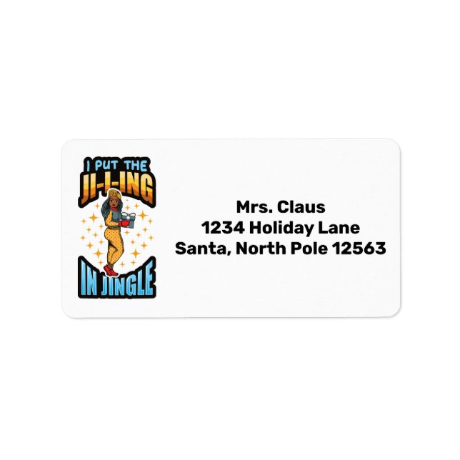 I Put The Jingle In Jingle Christmas Pajama Melani Label (Front)