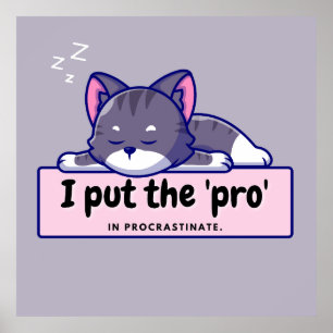 I put the 'pro' in: Hilarious Writer's Comic Strip Poster