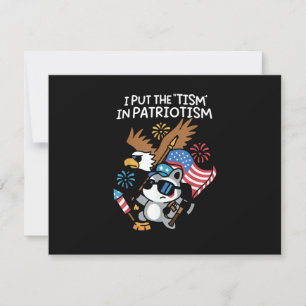 I Put The Tism in Patriotism Athletic Eagle Invitation