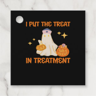 I Put Treat In Treatment Retro Funny Nurse Doctor Favor Tags