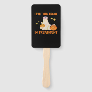 I Put Treat In Treatment Retro Funny Nurse Doctor  Hand Fan