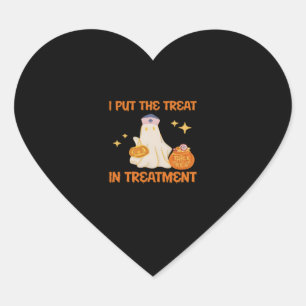 I Put Treat In Treatment Retro Funny Nurse Doctor Heart Sticker