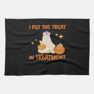I Put Treat In Treatment Retro Funny Nurse Doctor  Kitchen Towel