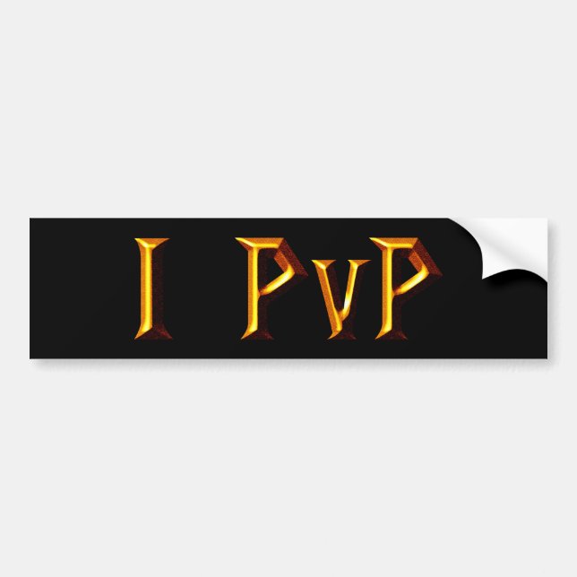 I PvP Bumper Sticker (Front)