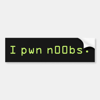 I pwn n00bs. bumper sticker