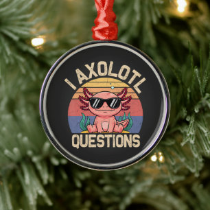 i questions youth metal ornament