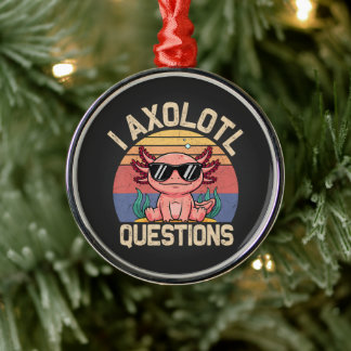 i questions youth metal ornament