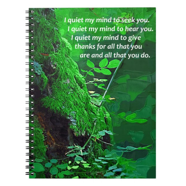 I Quiet My Mind Custom Notebook (Front)