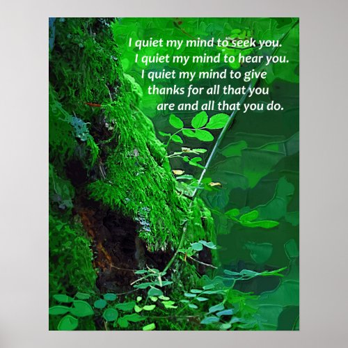 I Quiet My Mind Inspirational Wall Poster