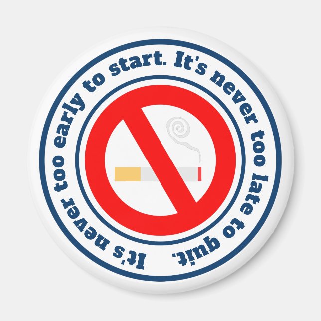 I quit motivational words magnet (Front)