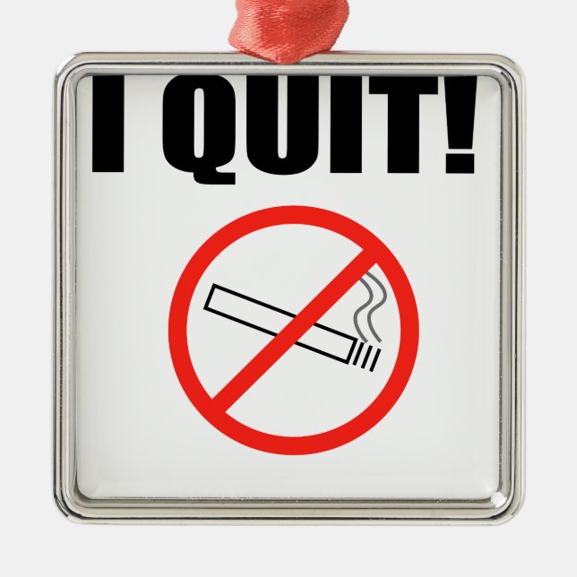 I QUIT.png Metal Ornament (Front)