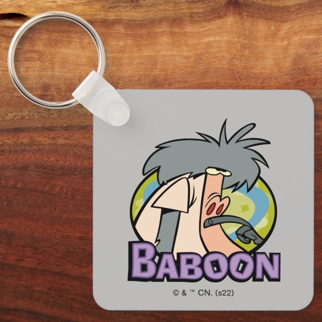 I.R. Baboon Character Badge Keychain (Front)