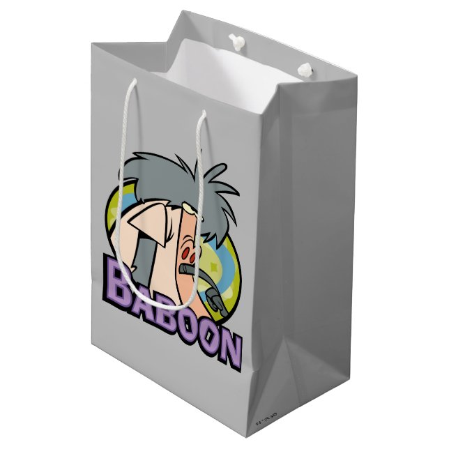 I.R. Baboon Character Badge Medium Gift Bag (Front Angled)