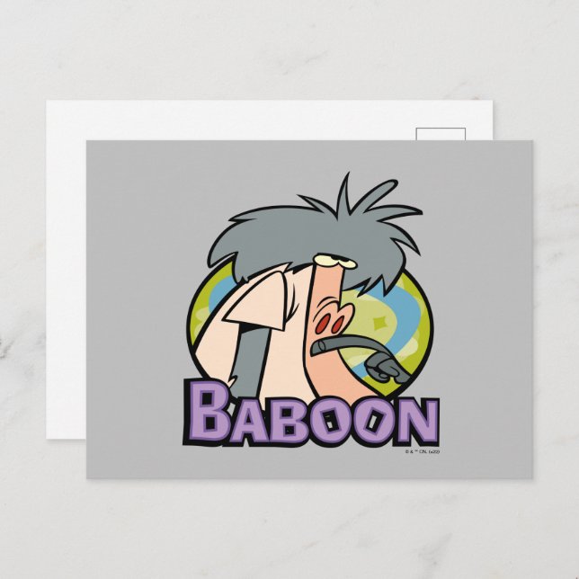 I.R. Baboon Character Badge Postcard (Front/Back)
