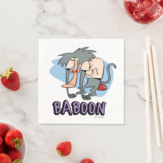 I.R. Baboon Character Graphic Napkins (Insitu)