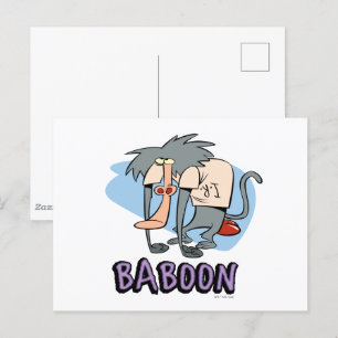 I.R. Baboon Character Graphic Postcard