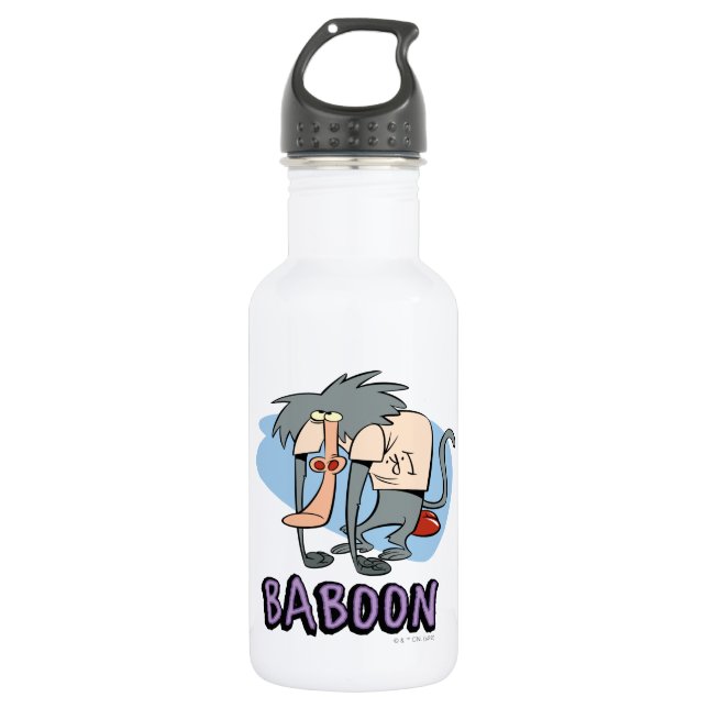 I.R. Baboon Character Graphic Stainless Steel Water Bottle (Front)