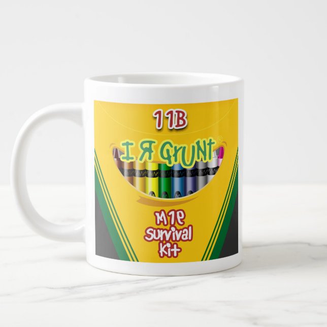 "I R GRUNT" Customizable 20oz Giant Coffee Mug (Left)