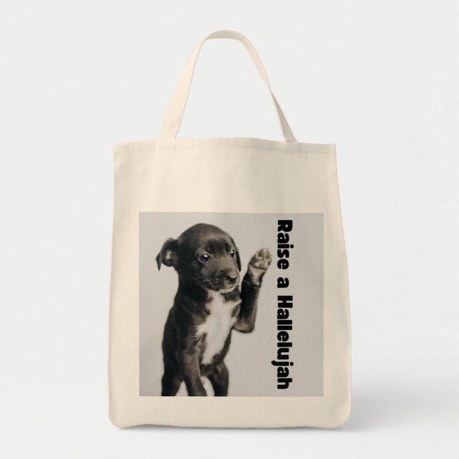 "I Raise a Hallelujah" Tote Bag – Christian Songs (Front)