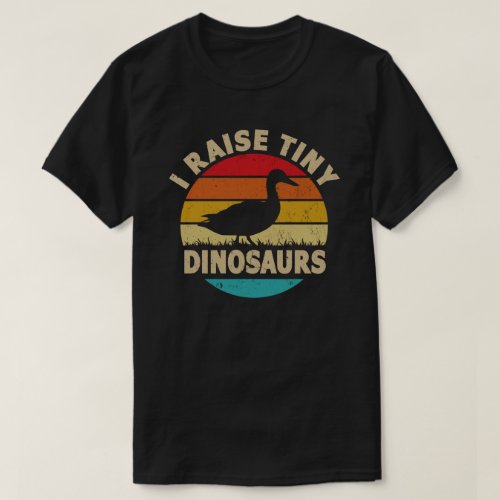 I Raise Tiny Dinosaurs Vintage Retro Duck T_Shirt