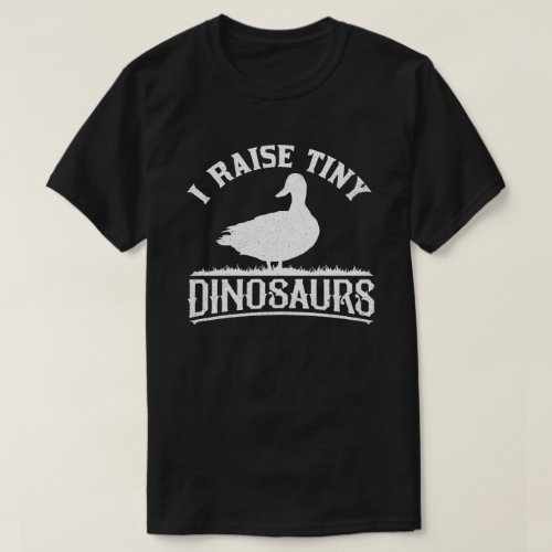 I Raise Tiny Dinosaurs Vintage Retro Duck T_Shirt