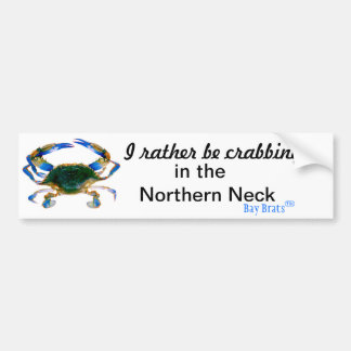 I rather be crabbing bumper sticker