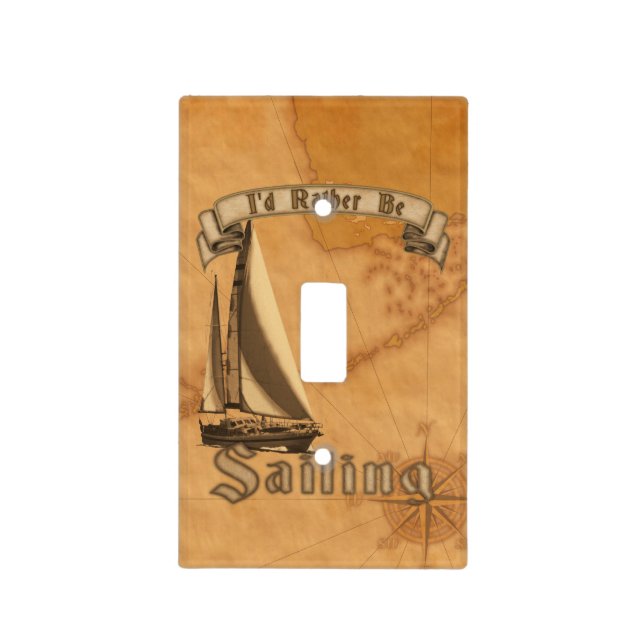 I Rather Be Sailing Light Switch Cover (Front)