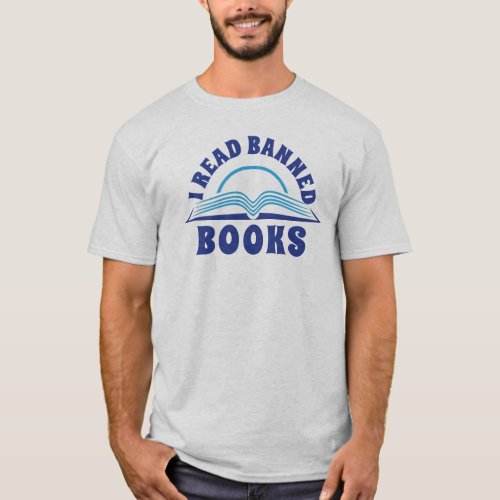 I read banned book text design T_Shirt