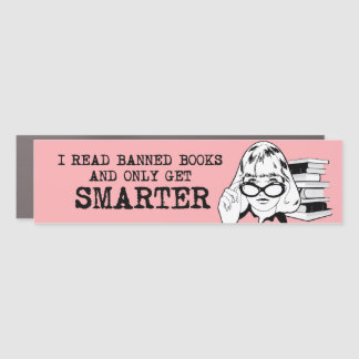 I read banned books and get smarter car magnet