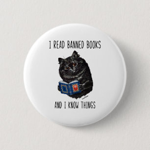 I Read Banned Books And I Know Things-Louis Wain  Button
