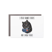 I Read Banned Books And I Know Things-Louis Wain   Car Magnet