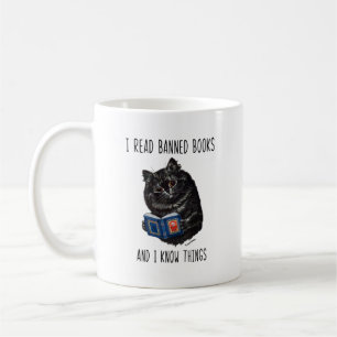 I Read Banned Books And I Know Things-Louis Wain   Coffee Mug