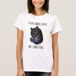 I Read Banned Books And I Know Things-louis Wain  T-shirt at Zazzle