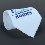 I read banned books-blue text design neck tie<br><div class="desc">I read banned books,  a cool blue text design with a book icon.</div>