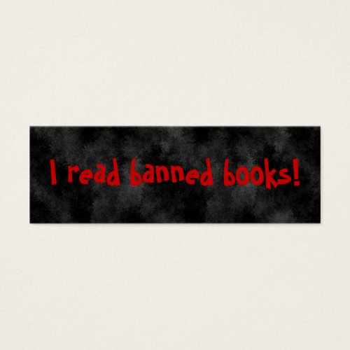 I read banned books Bookmarks Business Card Templates