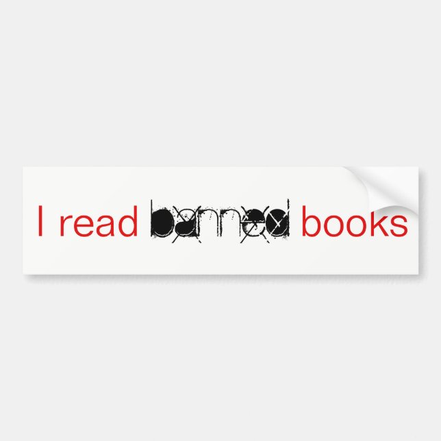 I Read Banned Books Bumper Sticker (Front)