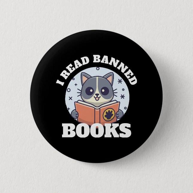I read banned books button (Front)