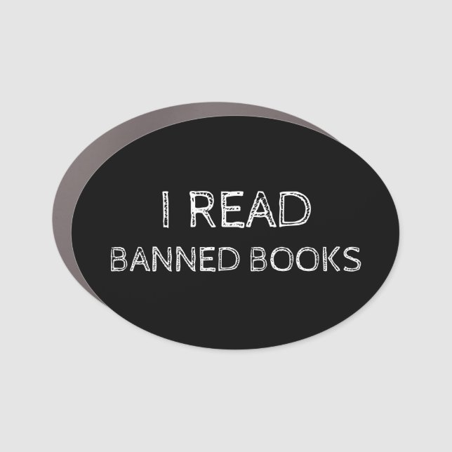 I Read Banned Books  Button Car Magnet (Front)