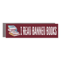 I Read Banned Books Car Magnet