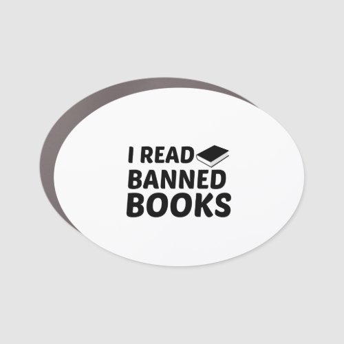I READ BANNED BOOKS CAR MAGNET
