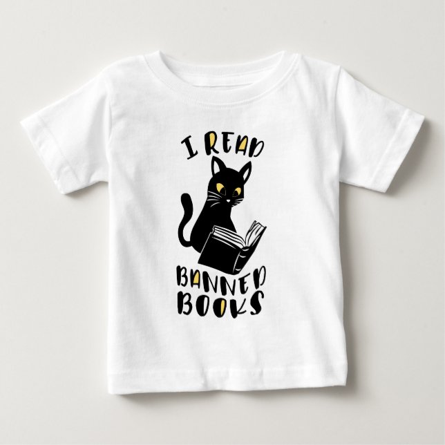 I read banned books Cat Baby T-Shirt (Front)